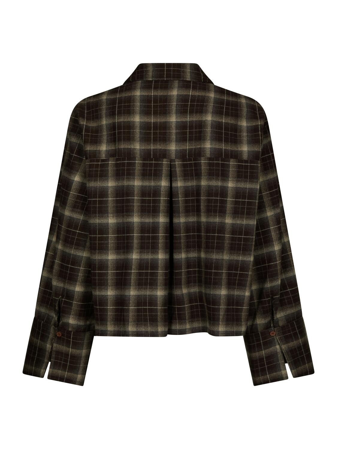 Jaylin Flannel Check skjorte – Dark Brown